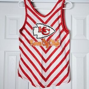 NFL Teens Apparel KC Kansas City Chiefs Tanktop Juniors XL Red White Sleeveless